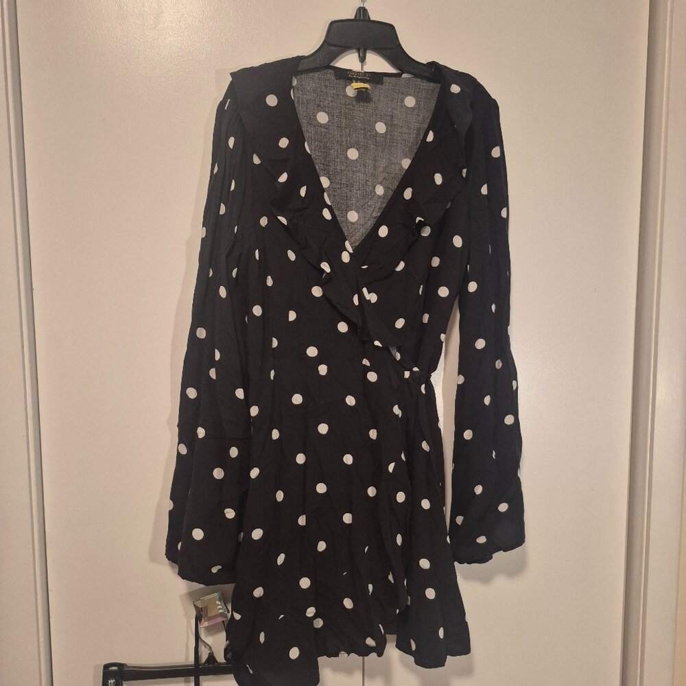 Forever 21 Polka Dot Wrap Around Dress